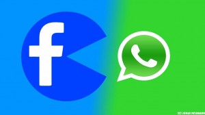 Facebook schluckt Whatsapp. Grafik: Jonas Neumann/CJD Oberurff