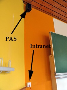 Zeitgemäße Ausstattung im G-Bau: Zugang Intranet und PAS. Bild: BUB