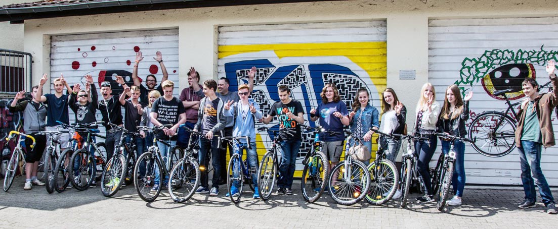Projekttag der 9g rund um die Fahrradtechnik. Foto: privat
