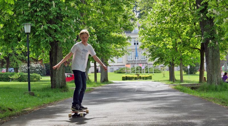 Plötzlich fahren alle Longboard. Bild: A. Bubrowski/CJD Oberurff