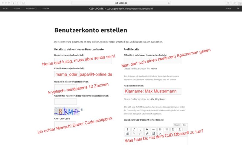 Registrieren bei CJD2go | Andreas Bubrowski/CJD Oberurff