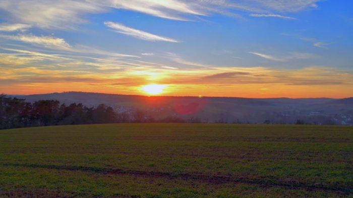 Sonnenuntergang über Gemünden | Foto: Dennis Ruhwedel/CJD Oberurff