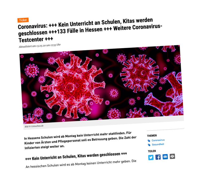 Coronavirus - Entscheidung des Hessischen Kultusministeriums
