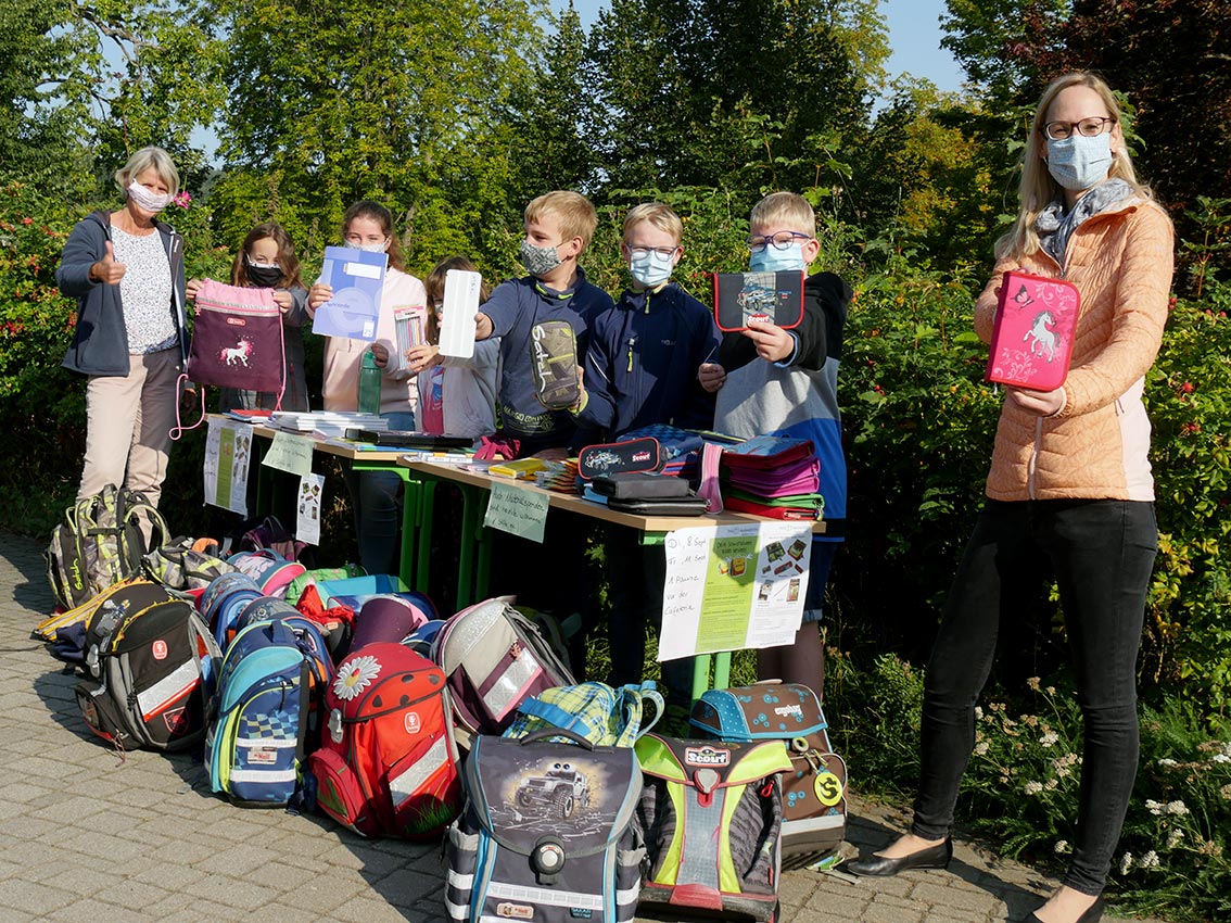 Schulranzen-Spendenaktion am 8. und 11. September 2020. Foto: BUB