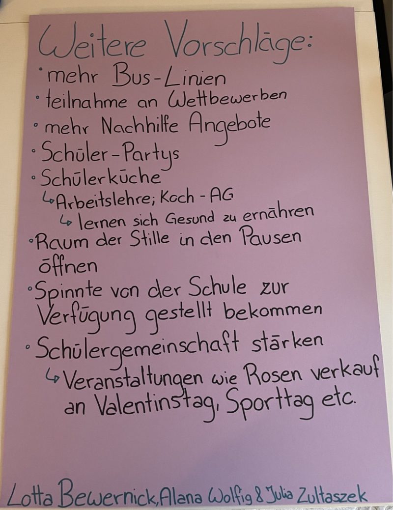 Wahlplakat von Lotta Bewernick, Alana Wolfig und Julia Zultaszek